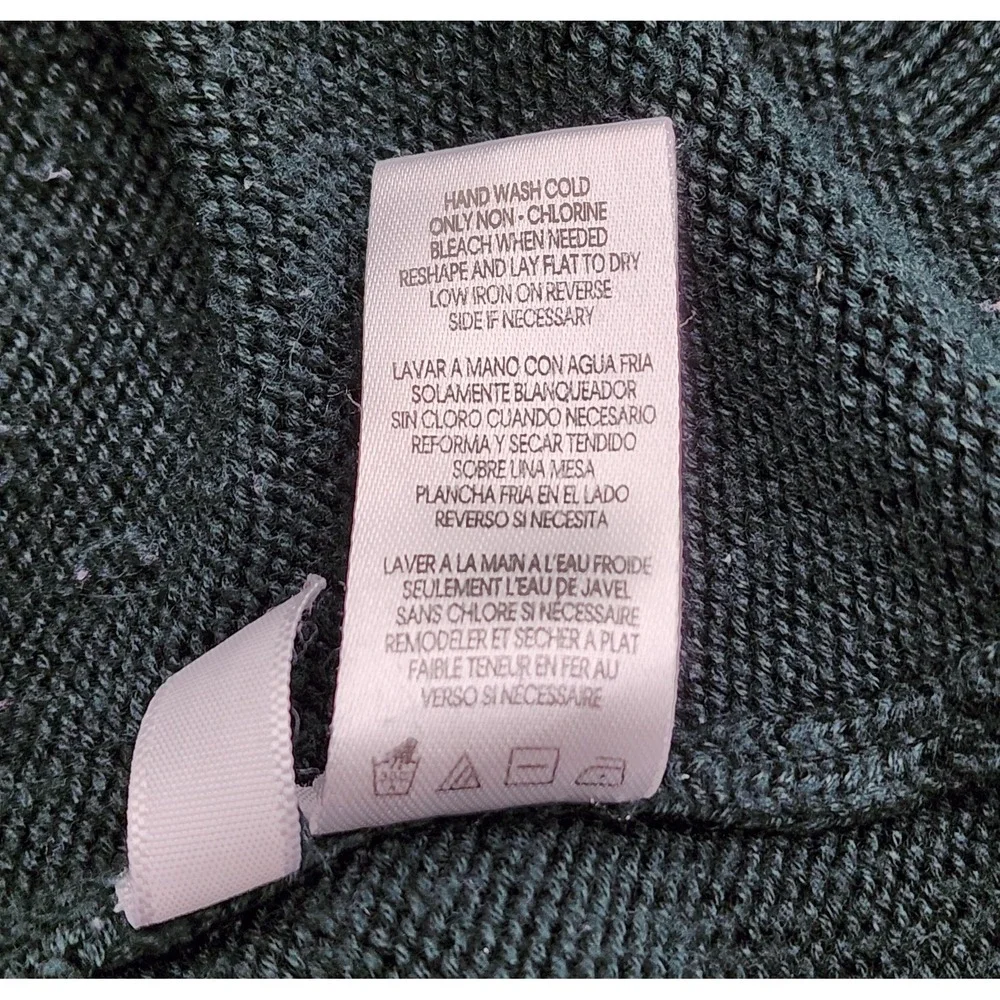 Womens‎ Calvin Klein Cowl Neck Knit Sweater Green Long Sleevei